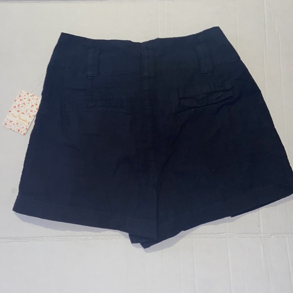 Free People | Tie Front Black Paperbag Shorts - Picture 5 of 6